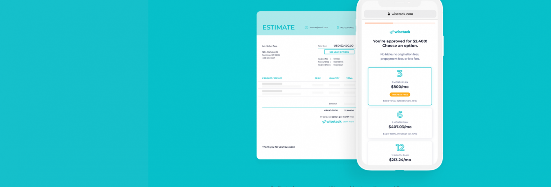 Wisetack Financing Now Available